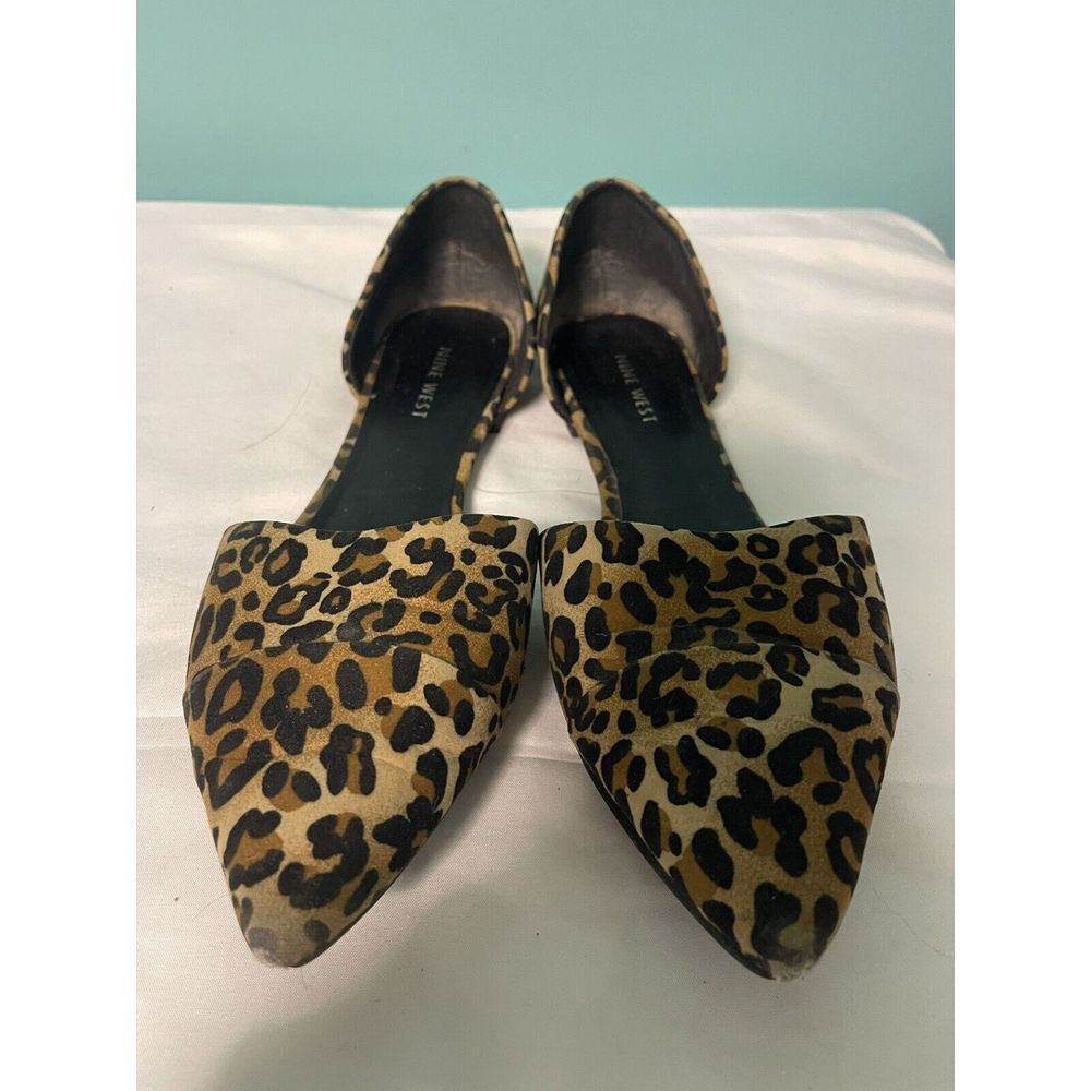 Nine West Leopard Print Pointed Toe Flats